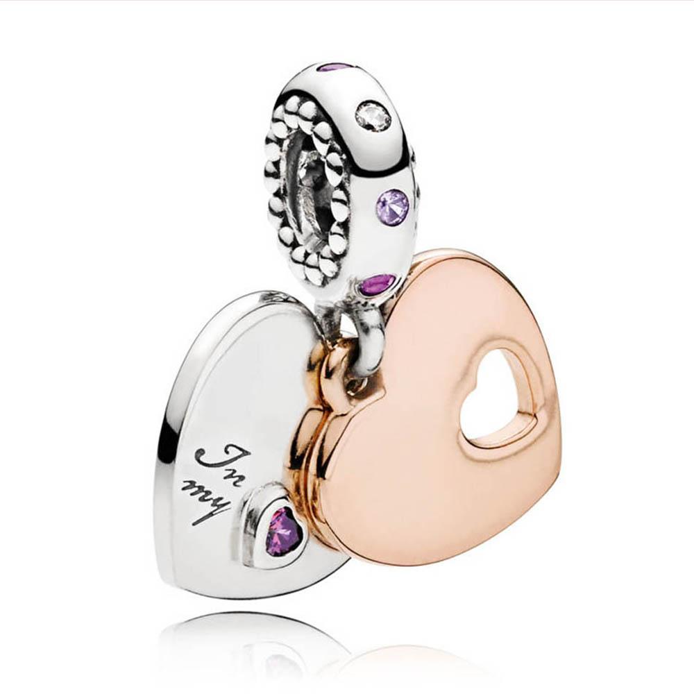 S925 Серебряный кулон в виде сердца, простой модный контрастный цвет, комплект браслетов в виде змеи, романтические элегантные ювелирные аксессуары для женщин