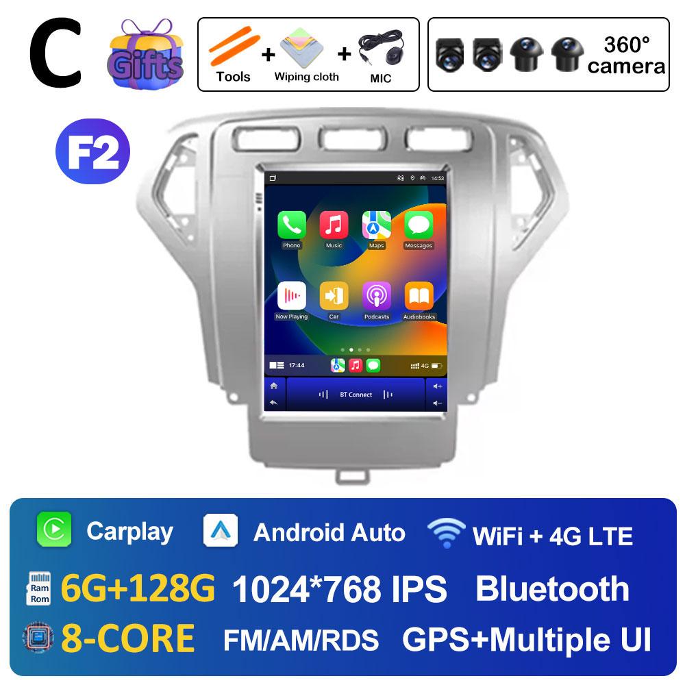 Автомобильный аудиоплеер Android Auto Wireless Carplay для Ford Mondeo 4 2006 2007 2008 2009 2010 Вентилятор охлаждения DSP Stereo Bluetooth WIFI