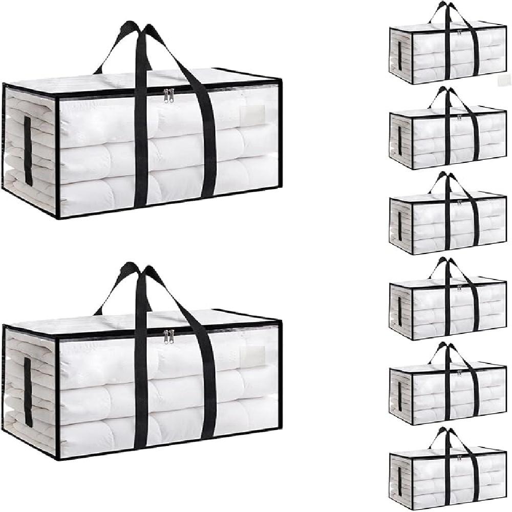 1PC Large Heavy Duty Moving Bags - Waterproof Storage Totes with Handles & Zippers, Foldable for College Dorm, Storage