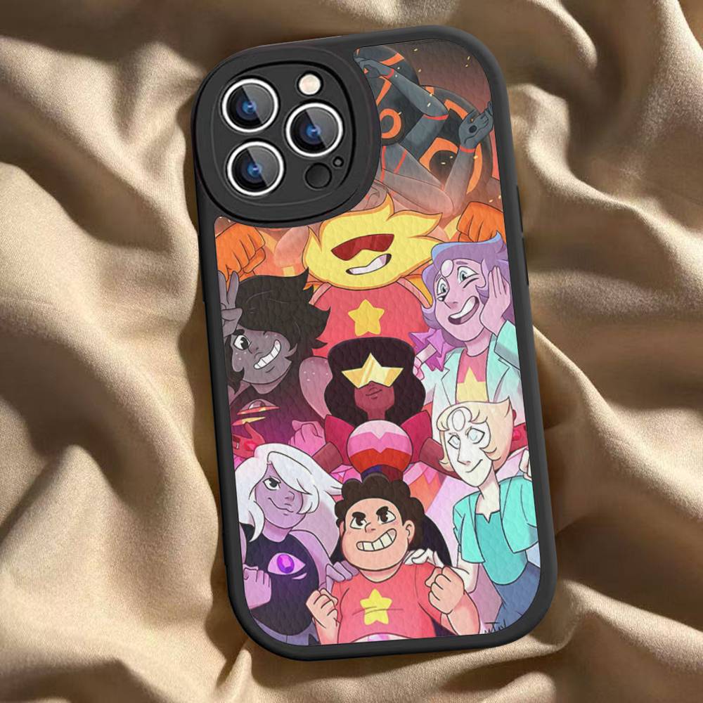 S-Стивен Вселенная Мультфильм Аниме Кожаный Чехол Для Телефона Для IPhone 16 14 15 Pro Plus 13 12 11 Pro Max Силиконовый Чехол