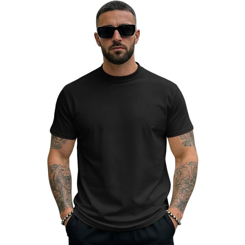 Men S Solid Short Sleeve Slim Fit Summer Athletic T Shirt