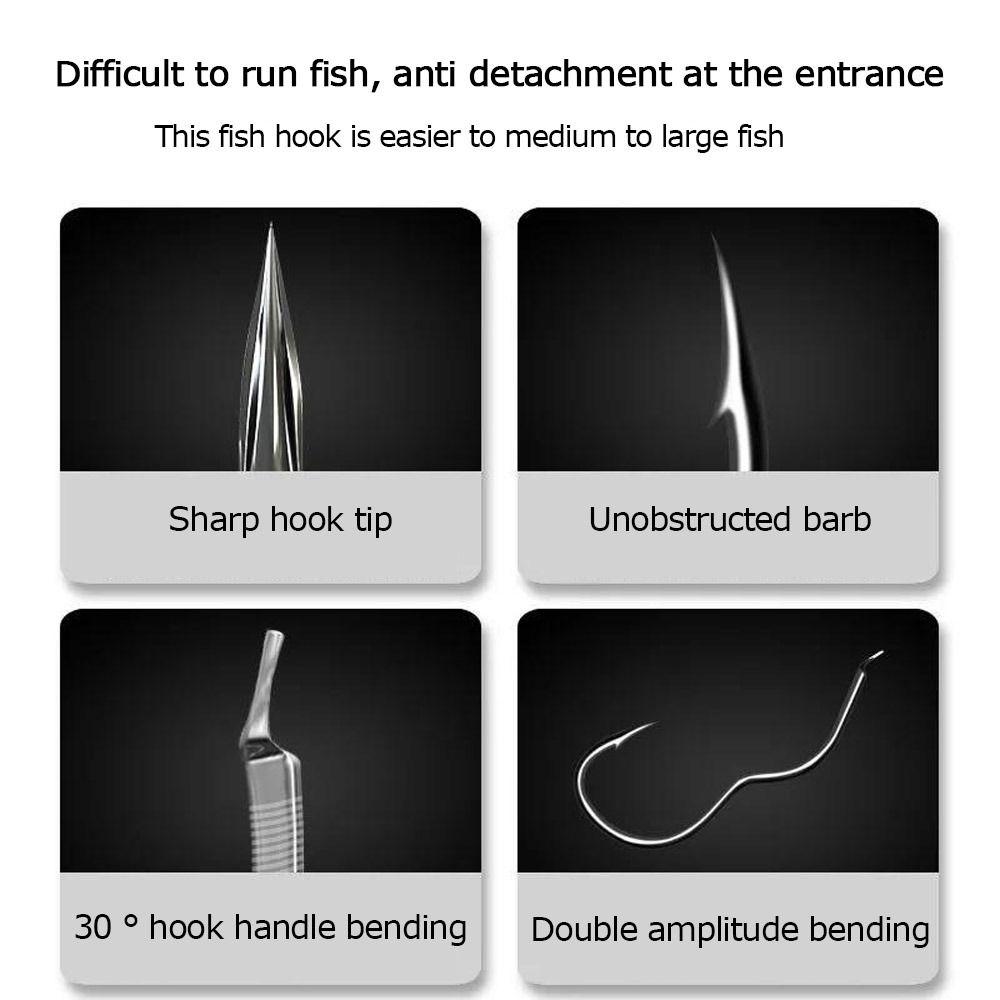 12Pcs/Pack High Carbon Steel Fishing Hook Sharp Barbed Automatic Flip Fishhook for Carp Fishing Tackles Accessories
