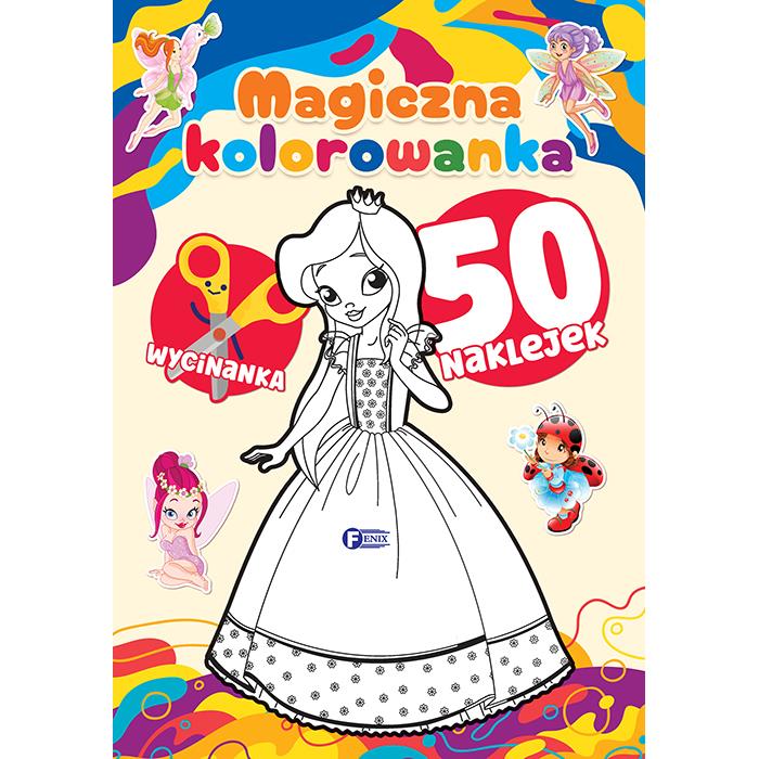 Magic Coloring Page for Kids Fairies Unicorns +50 Stickers