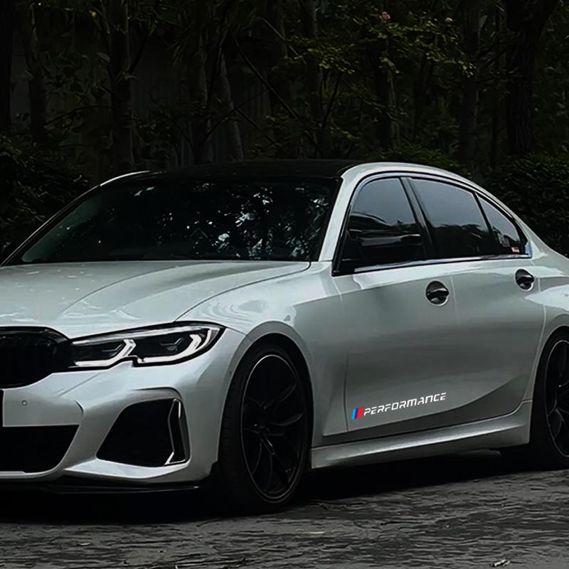 XJVYV1 For BMW 2025 Hot 2Pcs Car Side Body trunk Sticker performance Logo Decals For Bmw M F10 F30 E46 E90 E60 G30 F20 X5 E70 E39 E36 E