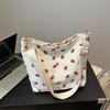 Popular Corduroy Strawberry Printed Bag Women'S Summer Shoulder Messenger Bag Bucket Bag