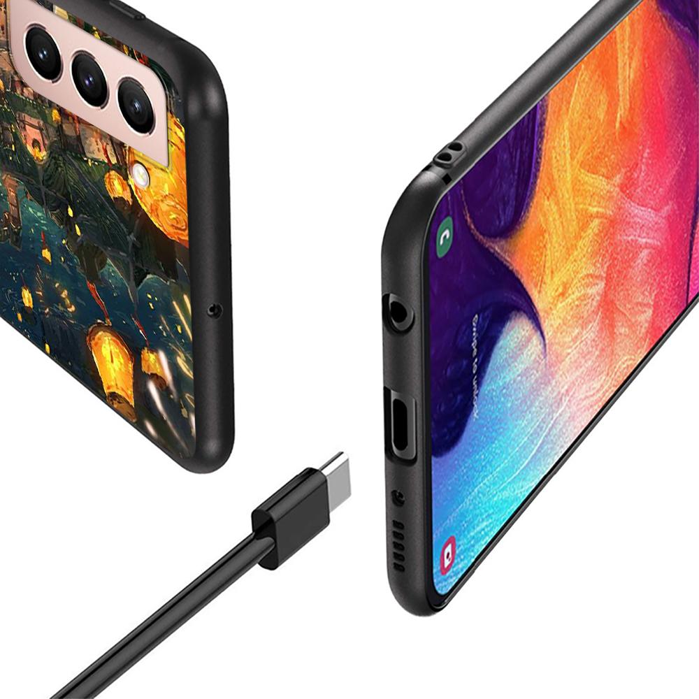 Чехол Genshin Impact Game для Samsung Galaxy S22 Ultra, чехол для телефона S21 S20 FE S10 5G S9 S8 Plus S10e S7 Edge, черный мягкий силиконовый чехол