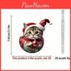Acrylic Car Accessory Cat Cartoon Decor For Christmas Auto Festive Gift Interior