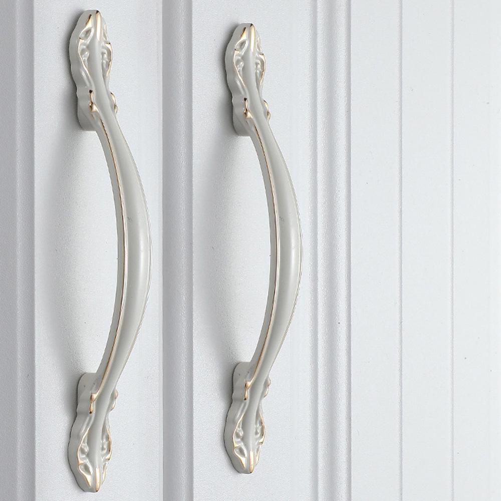 Ручки для вытягивания дверей кухонного шкафа, винтажные ручки в европейском стиле из алюминиевого сплава, мебельная фурнитура для шкафа с винтом