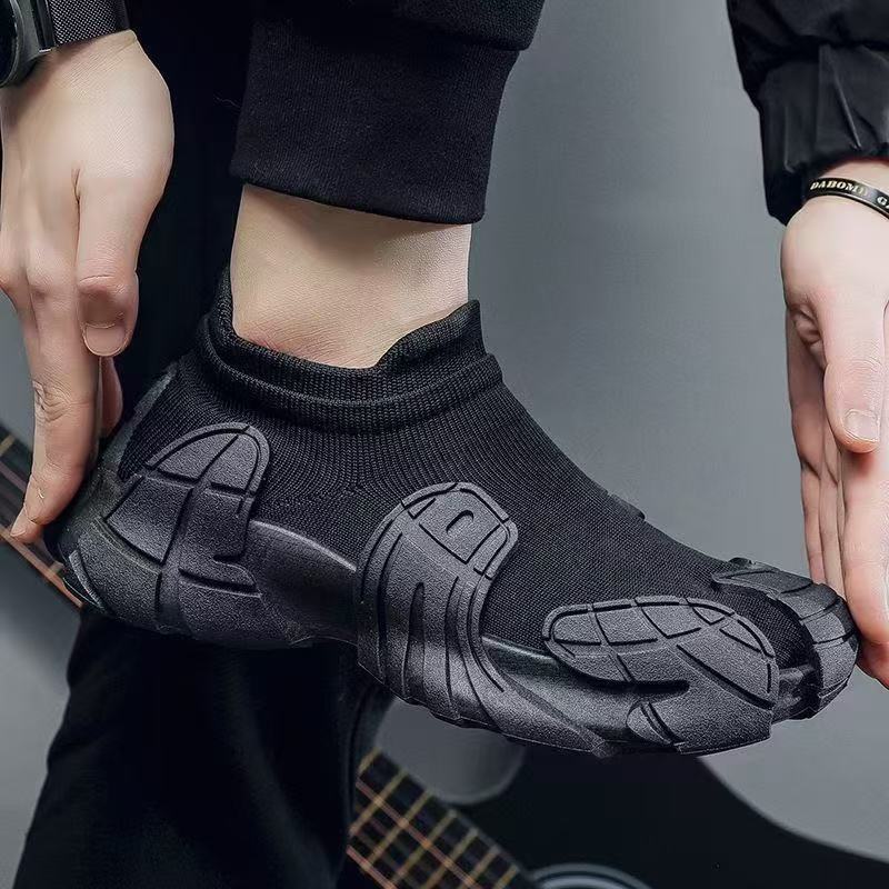 Dad Shoes Men's Spring Fly-woven Mesh Socks Mouth Running Shoes Lightweight Breathable Men's Shoes Comfortable