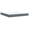 LED Storage Bed with Mattress Dark Grey 180 x 200 cm Velvet