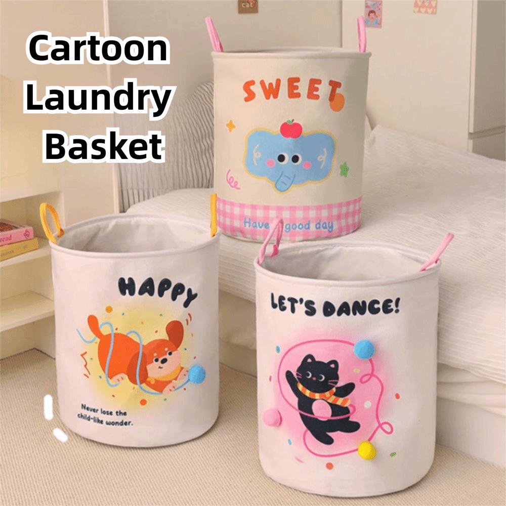 Foldable Toys Storage Basket Large Capacity Dirty Clothes Organizer Cute Laundry Basket  Household