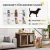 Dog Crate Furniture with Sliding Door for Large Dogs, Walnut Brown