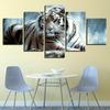 5 Pieces Animal Tiger Paintings Modular Canvas Pictures Poster Frame Modern HD Print Decor For Living Room Or Bedroom Wall Art No Frame