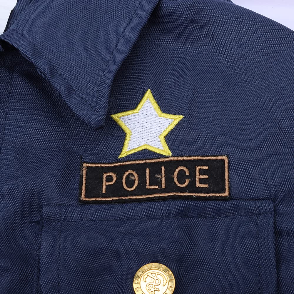 Полицейский косплей дети дети Хэллоуин полицейский лет косплей костюм униформа полицейский костюм Хэллоуин костюм [Lhyxuuk] 3-12