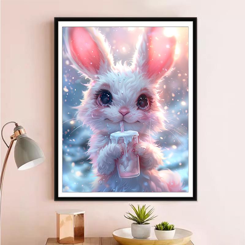5d DIY Алмазная картина, вышивка крестом, мультфильм, животное, кролик, алмазная вышивка, мозаика, полный круглый дрель, домашний декор