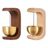 Магнитный латунный колокольчик для владельцев магазинов из цельного дерева, всасывающий дверной колокольчик, C-образный
