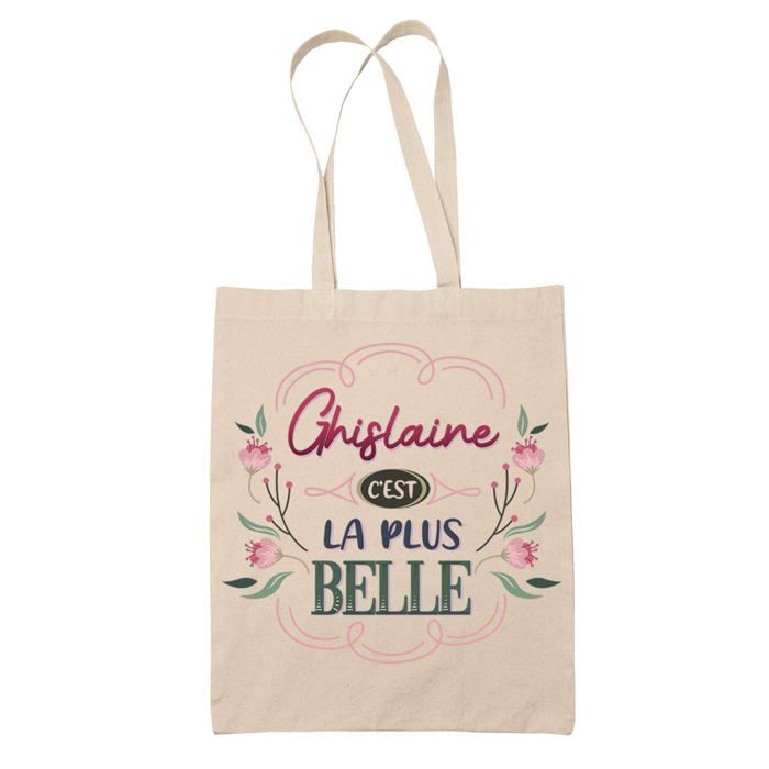 Sac cabas - PLANETEE - Ghislaine la plus belle - Jute - Imprimé en France - Réutilisable éco-responsable