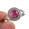 Natural Garnet Gemstone Handmade 925 Solid Sterling Silver Gift Ring S.9 y4O20