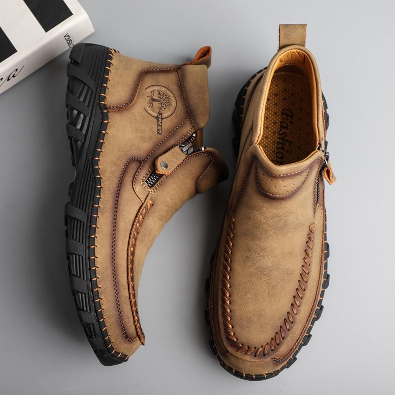 Мужские ботинки из натуральной кожи большого размера, удобные ботильоны для мужчин, повседневная обувь, осенне-зимняя мужская обувь