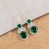 Chrome Diopside Gemstone 925 Sterling Silver Handcrafted Jewelry Earrings 1.12" EE-69-10