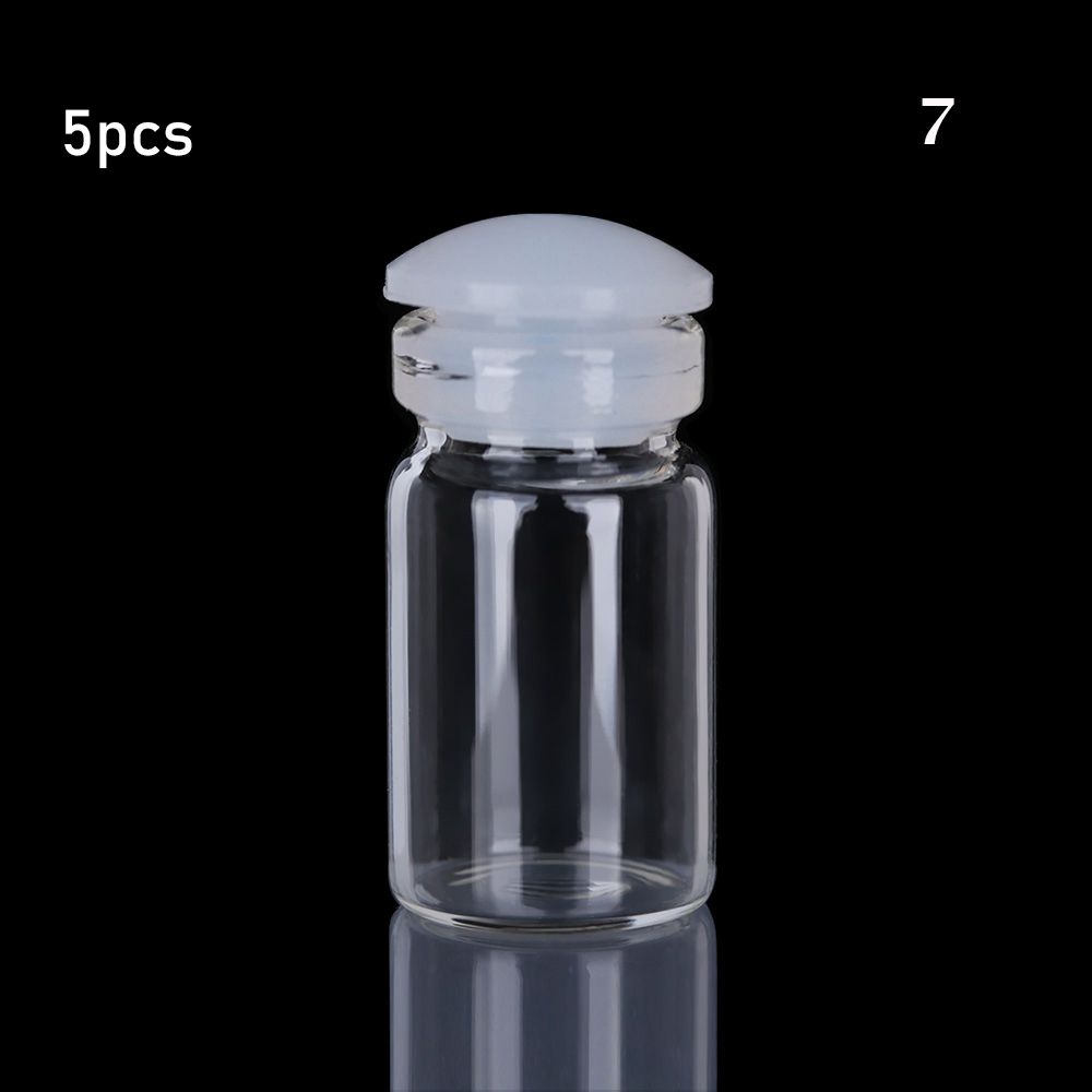 5/10pcs Small Drift Bottle Glass Jars Decoration DIY Containers Mini Message Vials Ornament Cork Stopper Rainbow Wishing Bottle