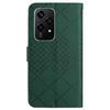 HT06 For Honor 200 Lite Magnetic Phone Case Rhombus Pattern Leather Stand Cover
