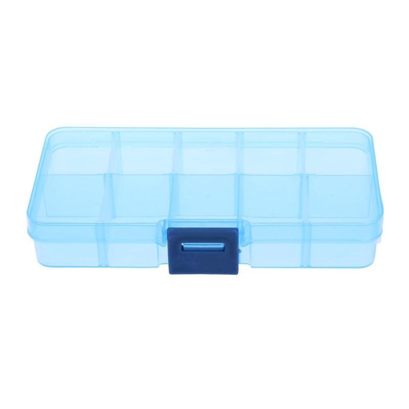 Таблетки Серьги Коробка для хранения ювелирных изделий Пластиковый футляр для ювелирных изделий 10 панелей Home Living Коробка для хранения прозрачная