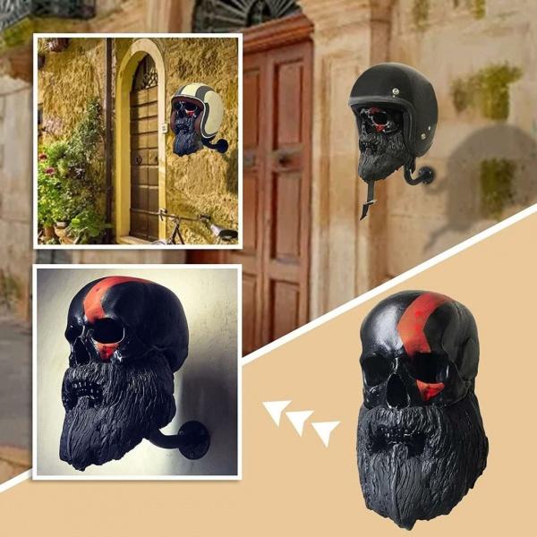 Motorcycle Skull Helmet Bracket Wall Mount Bicycle Baseball Rugby Funny Helmet Hanger