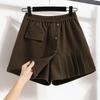 Shorts Women Versatile Cotton Solid Color Elastic Loose Casual Large Size Short Skirts Pants