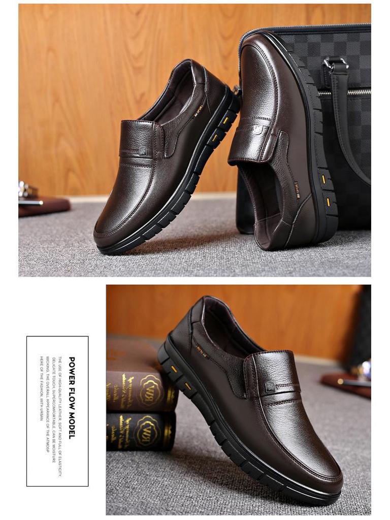 Водонепроницаемая кожаная обувь шеф-повара из коровьей кожи для мужчин - Широкая посадка