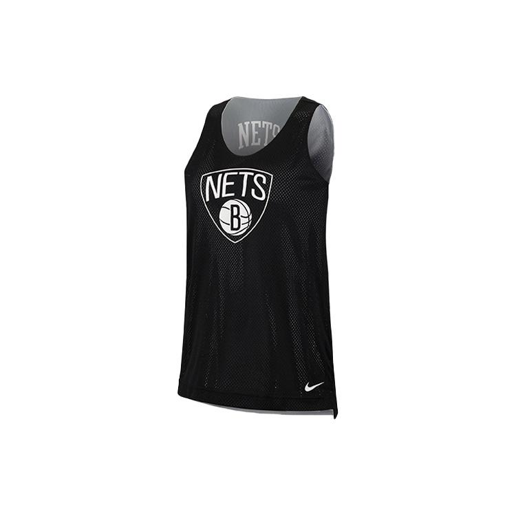 (WMNS) Реверсивная тренировочная майка Nike x NBA Brooklyn Nets 'Черно-серый' Женская DA2368-010