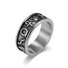 Ancient Egyptian Symbol Ring for Men Vintage Silver Color Stainless Steel Punk Finger Ring Jewelry