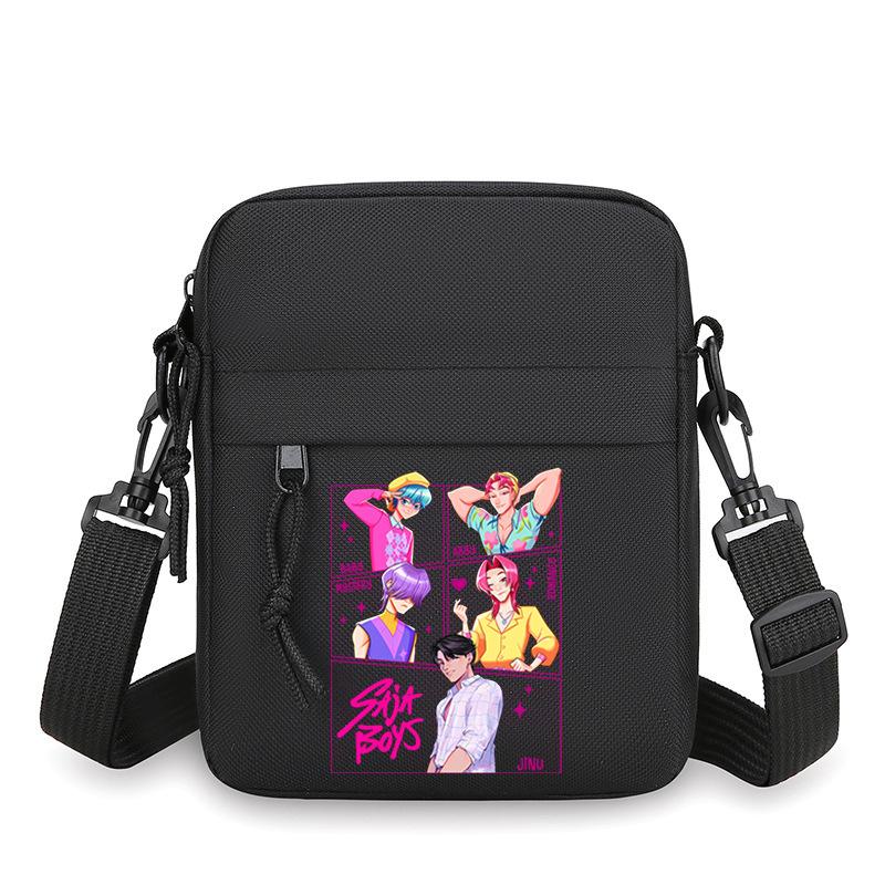 Animation Cartoon Peripheral Simple Multi-Function Portable Mini Square Bag Men'S Casual Shoulder Messenger Bag