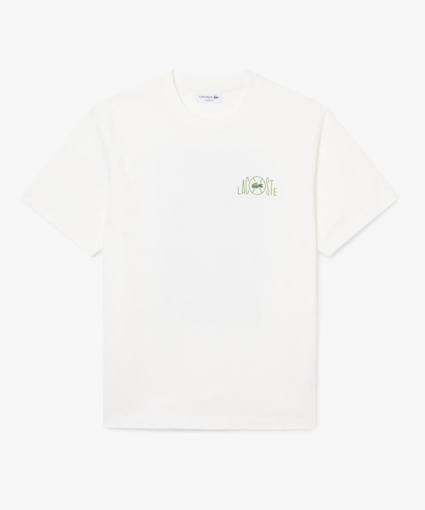 Мужская футболка LACOSTE с графическим принтом "Теннисный корт на спине", короткий рукав, Th2197-56G 70V