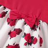 Girls' Fashion Dress Children's Sweet Bow Floral Princess Dress