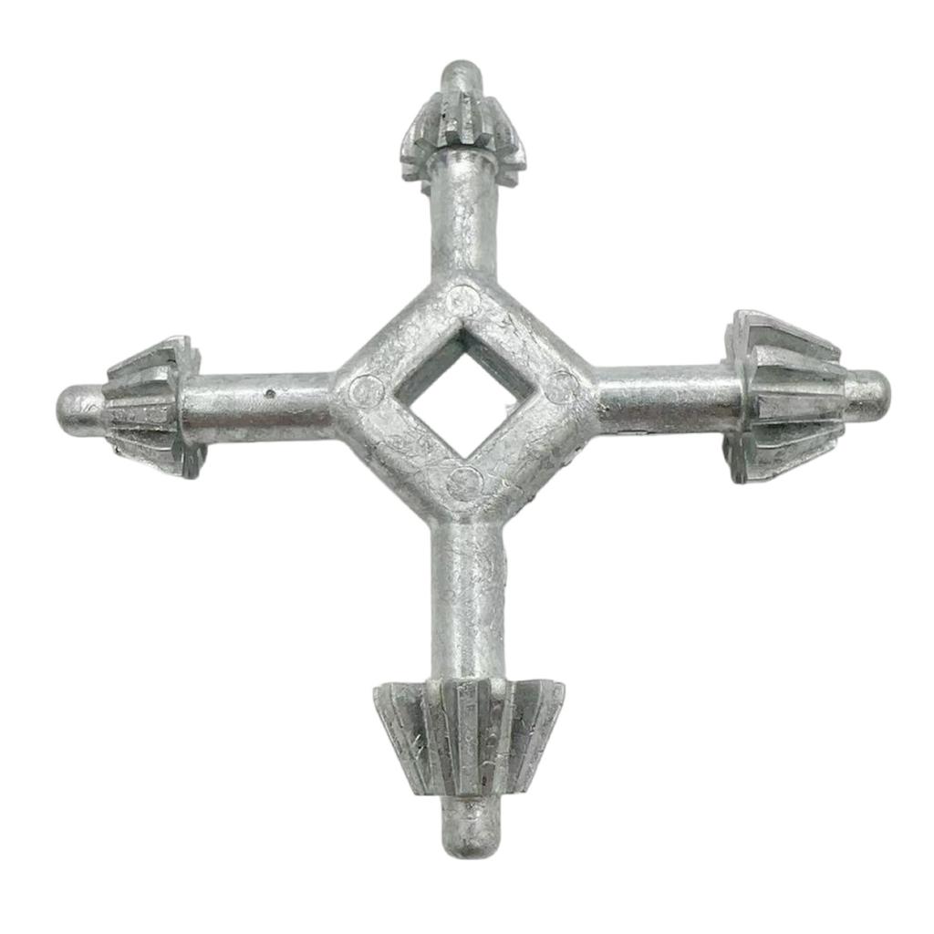 Versatile Four Headed Key Tool Portable Four In One Wrench Key Tool With Zinc Alloy Heads For Everyday Use