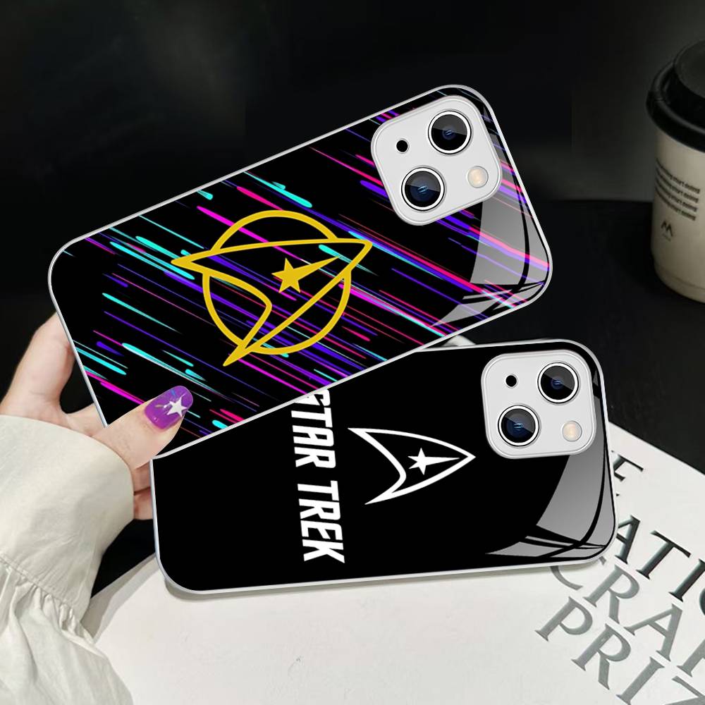 Popular S-Star T-Trek Movie Logo For IPhone 14 13 12 Mini 11 Pro XS Max X XR 14 Plus Tempered Glass Cover
