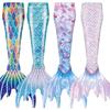 Girls' Mermaid Swimsuit & Costume Set with Parent-Child Option