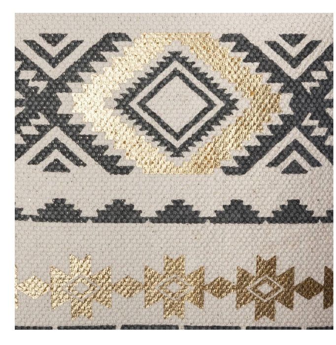 Housse De Coussin Etnik Gold 40 X 40 Cm Gris