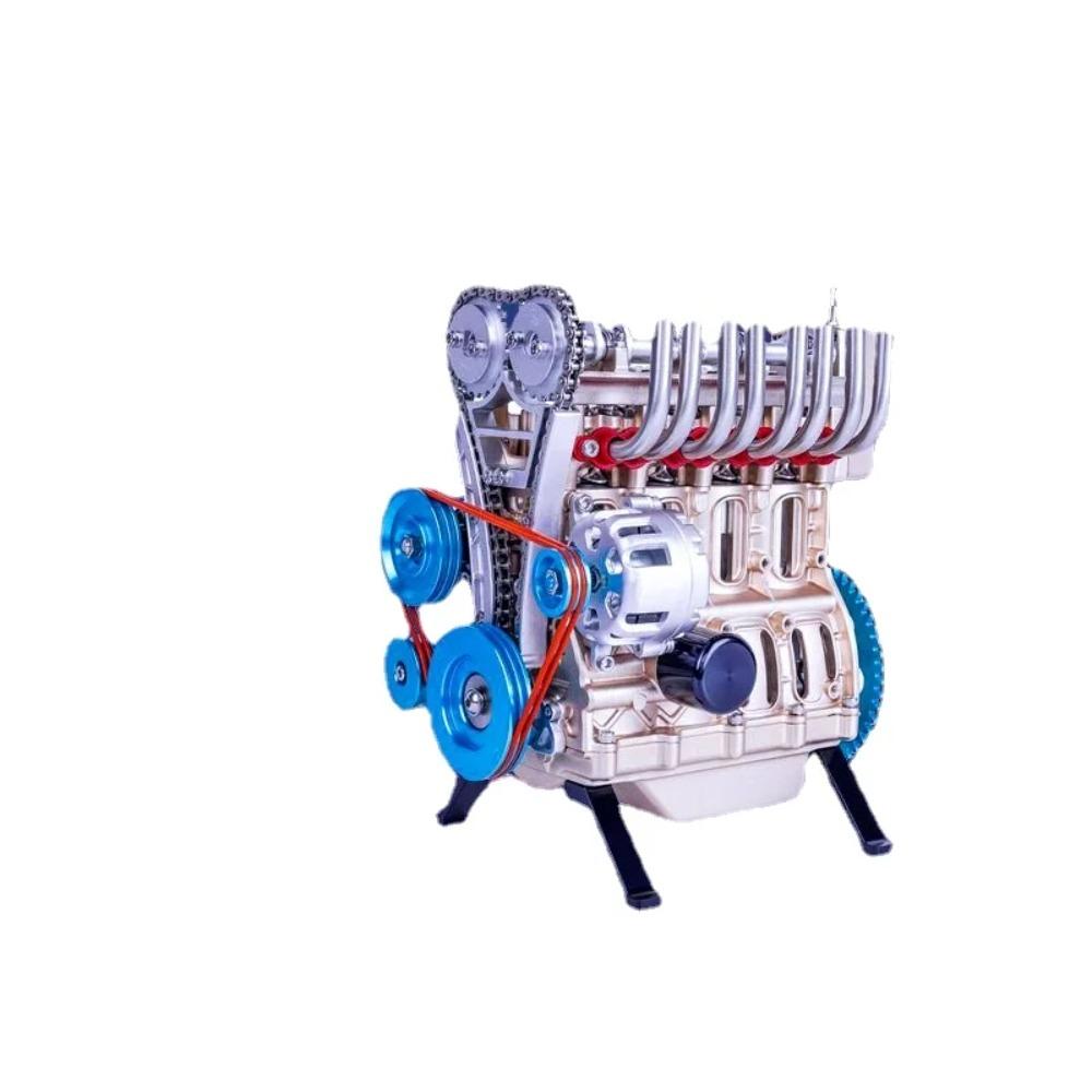 Mini Metal Assembly Model Assembly in-line Four-cylinder Engine Toy Is Suitable for Teaching Physics Experiments