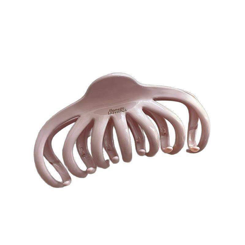 Women Simple Polka Dot Shark Hair Claw, Large Back Head Grab Clip Elegant Lazy Style Fashion Hair Accessories