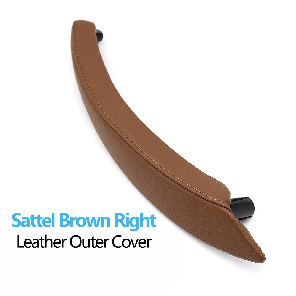 Левая и правая внутренняя ручка пассажирской двери, кожаный внешний чехол, замена для BMW X5 X6 E70 E71 E72