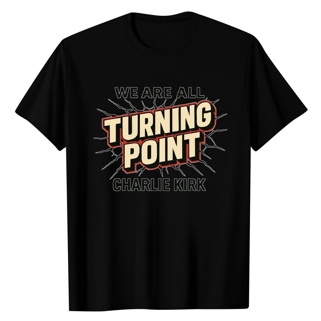 Unisex Round Neck Casual Printed Short-sleeved T-shirt Top