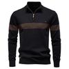 2025 Autumn and Winter New Business Stand Collar Men's Pure Cotton Sweater, High-quality Casual Half Zipper Men's Top