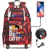 RiMan Рюкзак для школы для подростков с принтом Луффи из ONE PIECE, большой вместимости, мужской и женский рюкзак для отдыха и путешествий