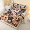 Животное Собака Узор Матрас Четыре предмета Комплект постельного белья Спальня Общежитие Постельные принадлежности Украшение