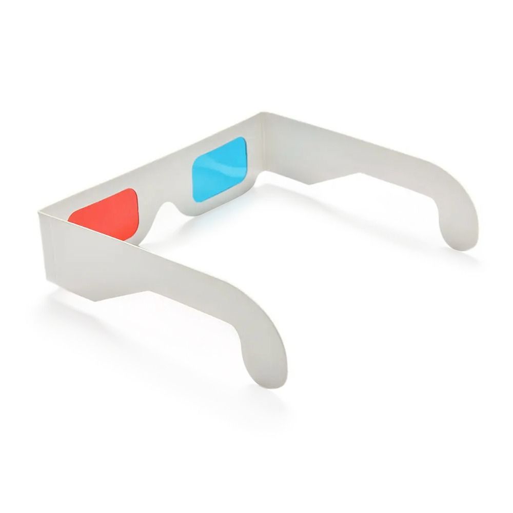 10Pcs Cyan Movie Game Glasses 3D TV Cardboard Paper Glasses Universal 3D Glasses