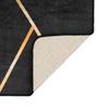 Washable Rug in Black and Gold 80 x 150 cm