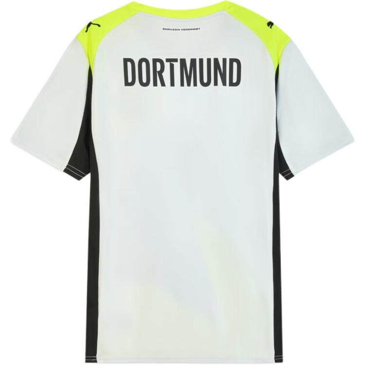 Puma Bvb Away Fan Version Dortmund Away Moisture Wicking Short Sleeve Football Shirt Men Shirts 780104-02