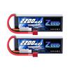 Zeee 7.4V 50C 2200mAh 2S LiPo Battery with T-Plug for RC Cars, Trucks, Helicopters, FPV Drones, and More (2-Pack)